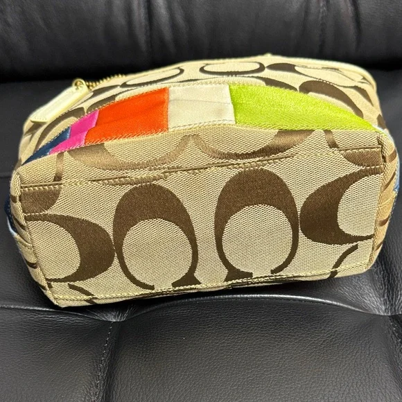 Coach Tan and Multicolor Patchwork Tote - Picture 3 of 13